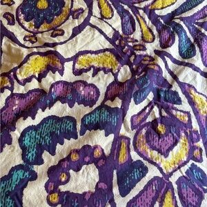 Urban Outfitters MT cream purple paisley pattern queen duvet cover